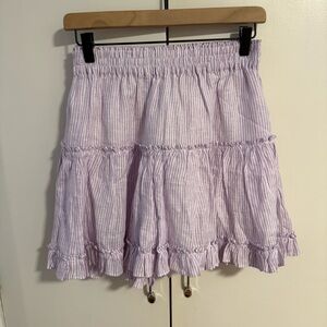 Hill House Lilac and White Striped Skirt